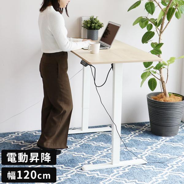 昇降デスク 市場 電動昇降デスク T-3846 昇降式デスク 幅120cm