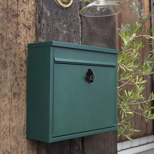 壁掛ポスト　メールボックス　郵便ポスト　HS2760 ワイドポスト　グリーン 壁掛ポスト メールボックス 郵便ポスト HS2760 ワイドポスト グリーン