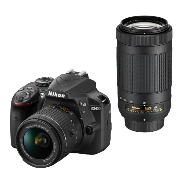 Nikon D3400 デジタル一眼レフカメラセット売り‼️ Nikon デジタル一眼レフカメラ D3400 ダブルズームキット ブラック
