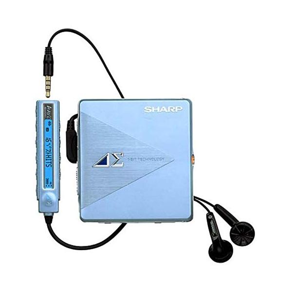SHARP MD-ST531-A ポータブルMDプレーヤー SHARP ポータブルMDプレーヤー MD-DS5-A ライトブルー : ホット