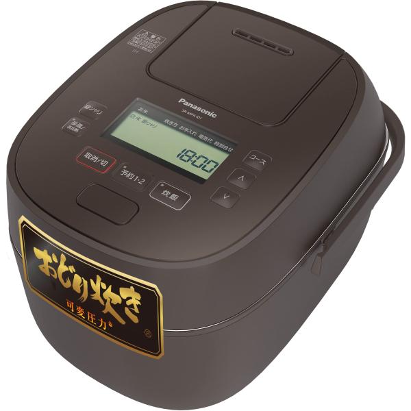 パナソニック 炊飯器 5.5合 可変圧力おどり炊き 全面発熱5段IH式 ブラウン SR-MPA101-T
