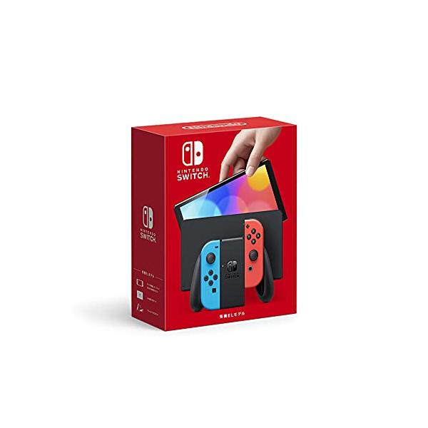 美品Nintendo Switch 有機ELモデル 本体 青/赤 Joy-Con Nintendo Switch(有機ELモデル) Joy-Con(L) ネオンブルー/(R) ネオン