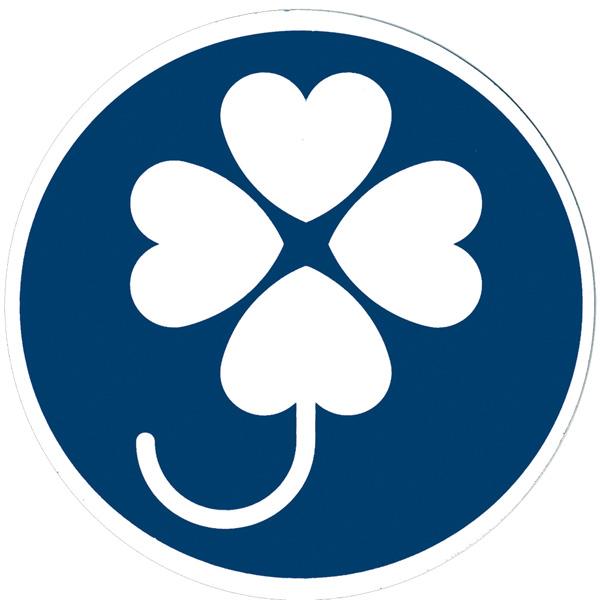 槌屋ヤック クローバーマーク マグネットタイプ 1枚入り 車