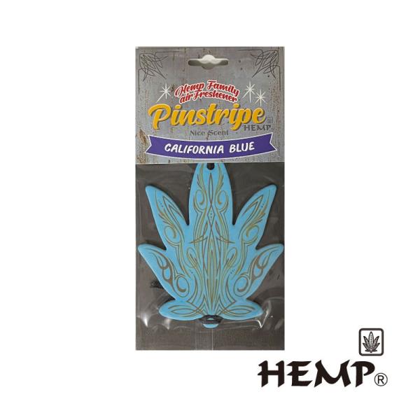 芳香剤 HEMP ピンストライプ エアーフレッシュナー カリフォルニアブルー 吊り下げ型 1枚 車内 トイレ等に  ニューアークス NAX-070-002