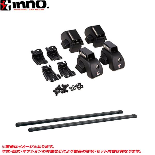 キャリア車種別セット  スペーシア ベース MK33V ルーフレール付 R4.8〜 INNO INAR + INB137BK