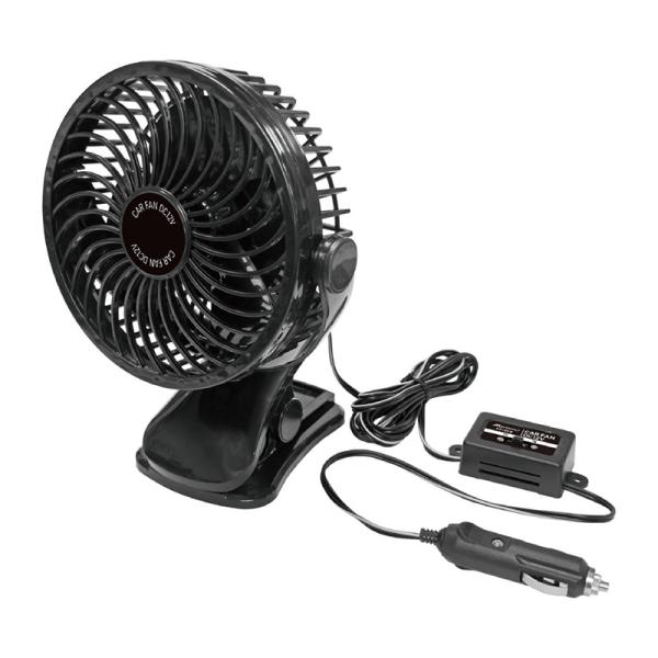 メルテック カーファン DC12V 車内扇風機 ブラック エアコン風循環