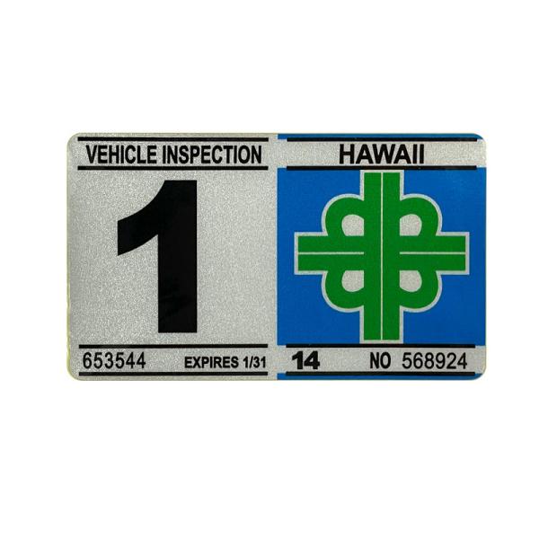 ハワイアン レプリカ車検ステッカー 1月 W93 H54mm 旧デザイン リアバンパー 車 ハワイ Usa アメリカ Usdm Hid Hvi 01 カー用品通販のホットロードパーツ 通販 Yahoo ショッピング