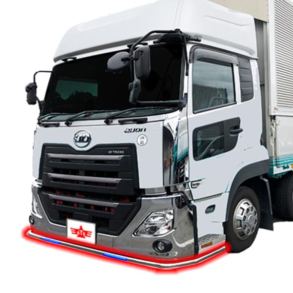 ATS パイプバンパー LEDラインライト用装着穴あり 17クオン [法人宛