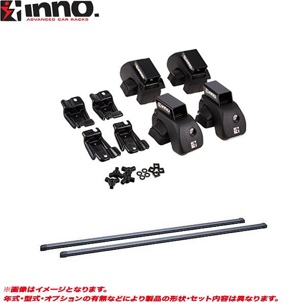 キャリア車種別セット GJ##W系 マツダ6/MAZDA6 ワゴン R1.8〜 ルーフレール付 INNO/イノー INAR + INB127BK