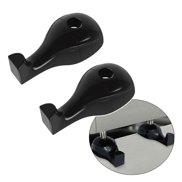 ヘッドレストバッグフック ブラック 2個入 買い物袋かけ 車内収納 フック スマホスタンド  BRAiTH VD-100