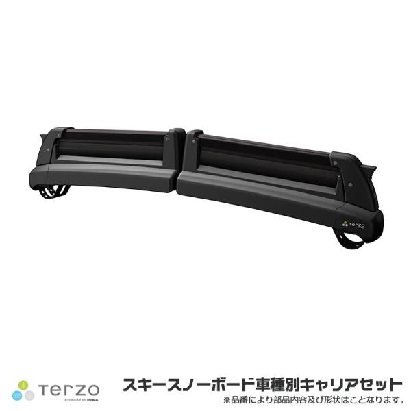 スキースノーボード専用キャリアセット ブラック スカイライン クロスオーバー J50 H21. 7〜H28. 6 ルーフレール付車  Terzo SS112B