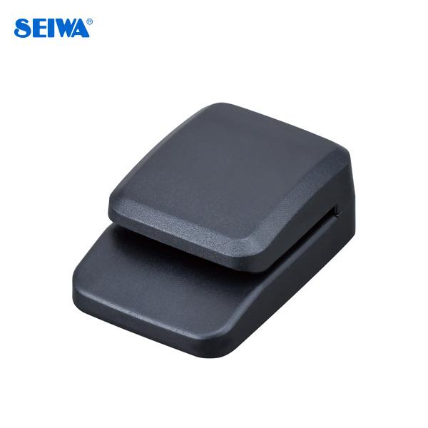 コンパクトキャッチクリップ シリコンヒゲ仕様 ブラック チケット カード 車内 両面テープ取付 セイワ/SEIWA WA59