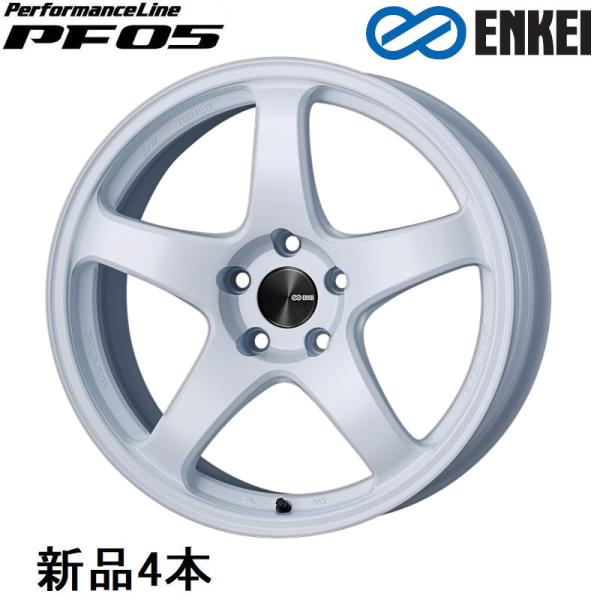 ENKEI（エンケイ） 18インチ 18x7.5J +48 PCD100 5穴 White ホイール 4