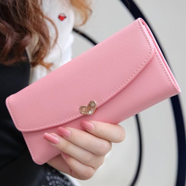 がま口財布 長財布 レディース ハート 二つ折り ロングウォレット 大容量 かわいい 高級 Pu レザー 使いやすい Wq014 Hot Sale 通販 Yahoo ショッピング