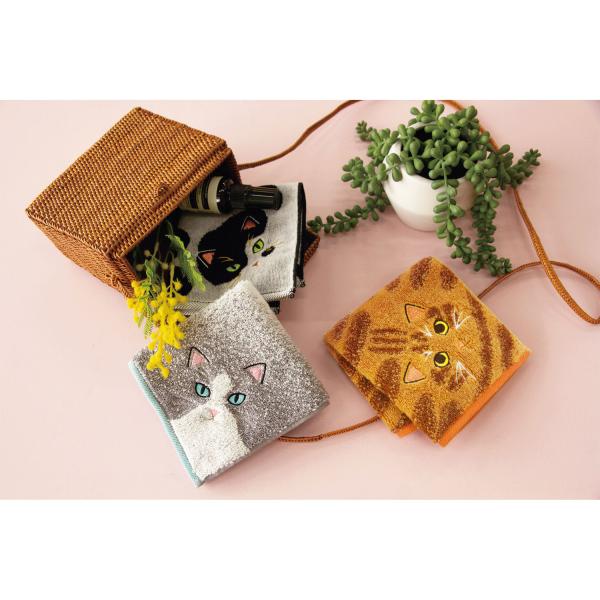 今治タオルハンカチ 猫 ハンカチ Uchinoko Kenami Handkerchief