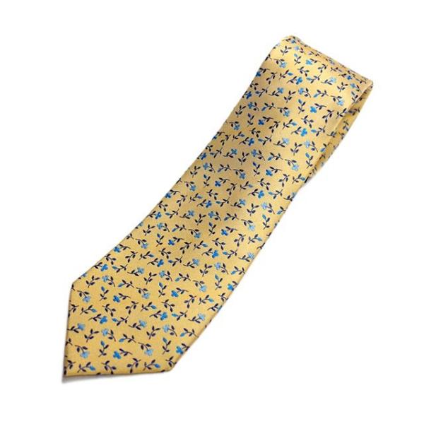 renoma  レノマ  ネクタイ イエロー系 小花柄 イタリア製 renoma（レノマ） ネクタイ イエロー系 小花柄 イタリア製 : メンズ