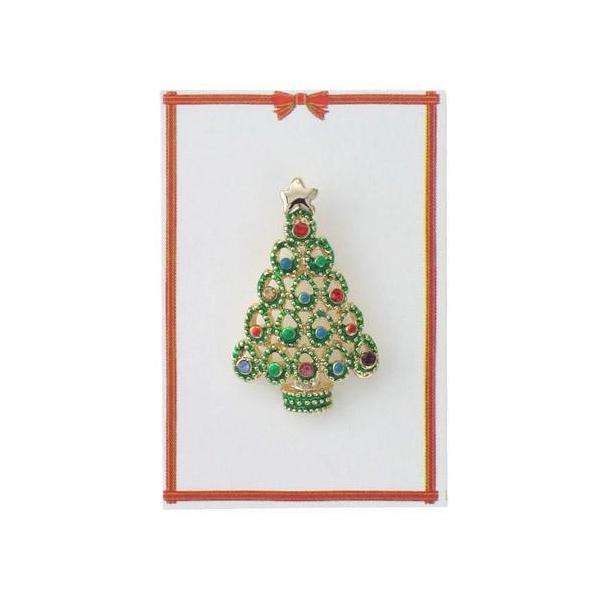タックピン（ラペルピン）ピンブローチ 　クリスマス　クリスマスツリー　グリーン　プチギフト　プレゼント　アクセサリー