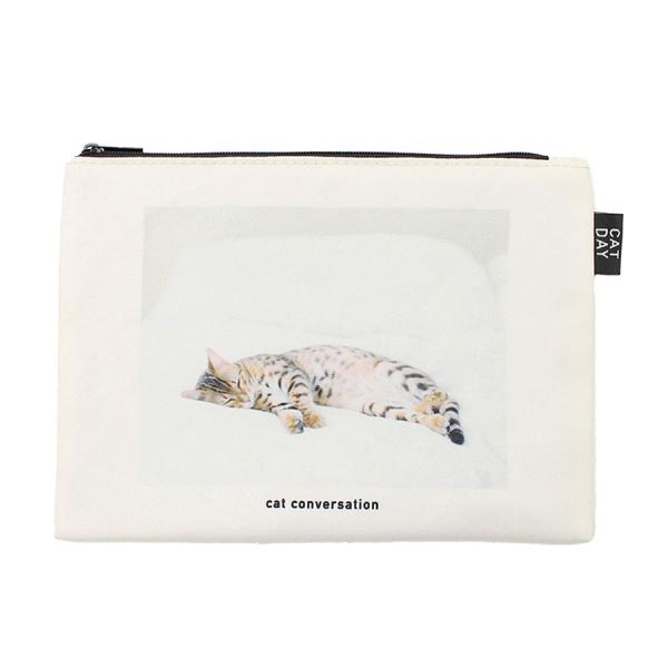 CATDAY フラットポーチ ベンガル 猫雑貨 猫好き ギフト コスメポーチ