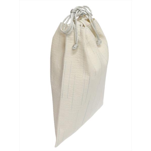 男物 信玄袋 男衆 絣縞柄 クリーム地 sb-55