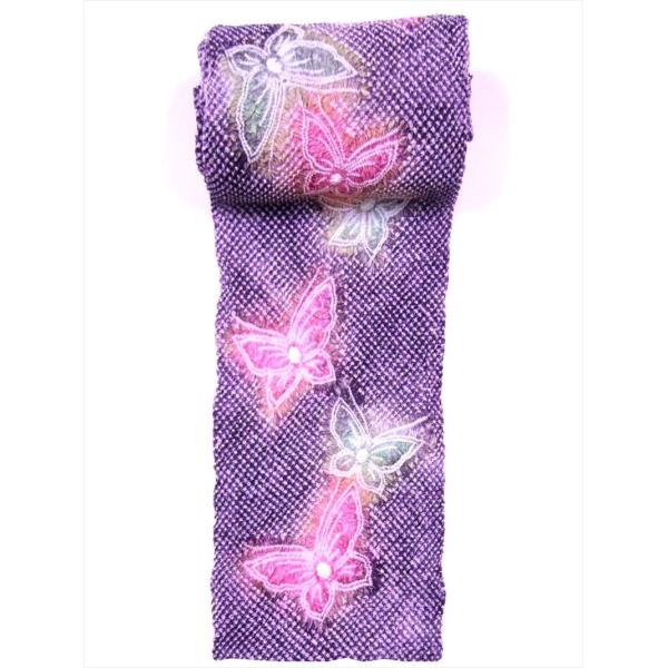 有松絞り 女性 絞り浴衣反物 No.957 蝶／紫 : ゆかた反物の堀田 - 通販