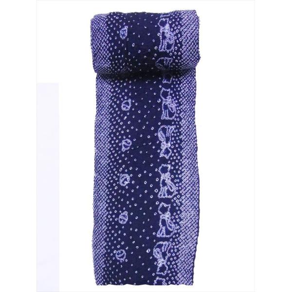 ゆかた反物 メンズ 絞り浴衣反物 No.916 骸骨・薔薇柄・濃紺地 : ゆかた反物