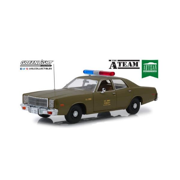 激安本物 ミニカー 1 18 Greenlight 特攻野郎aチーム 1977 プリムス フューリー パトカー 濃緑 限定品 予約商品 乗り物のおもちゃ Azdeopdvd7cd