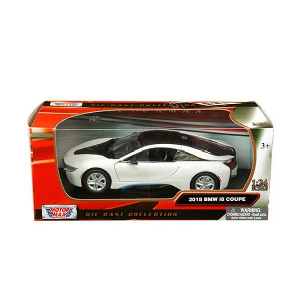 ミニカー i8 ミニカー 1/24 MOTORMAX BMW 2018 i8 Coupe 白色 限定品 予約