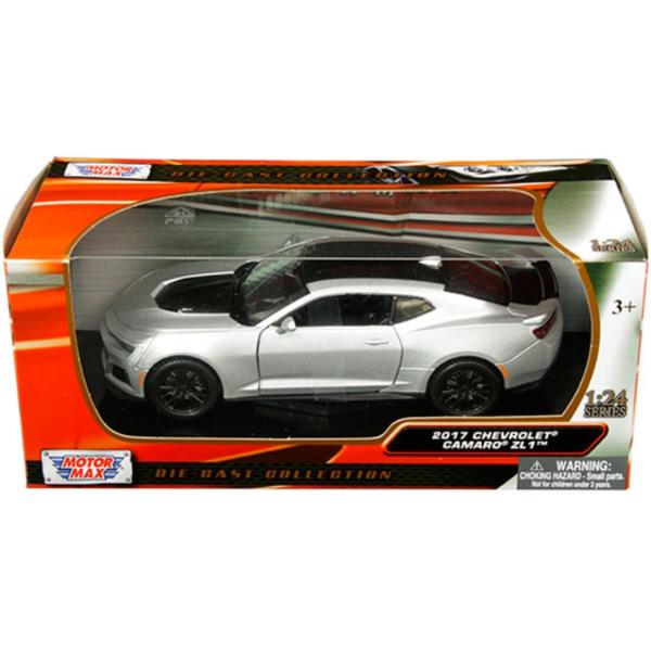 ミニカー 1/24 MOTORMAX 2017 シボレー・カマロ ZL1 シルバー色