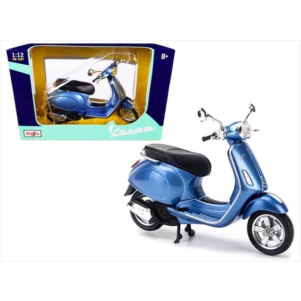 【当店一番人気】 ミニカー 青色 ヴェスパ プリマヴェーラ ベスパ maisto 1/12 オートバイ・バイク