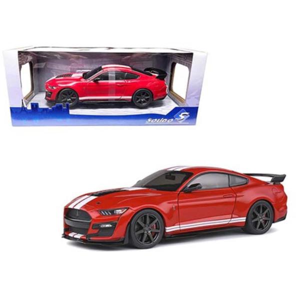 ミニカー 1/18 Solido 2020 シェルビー GT500 白/赤 フォード