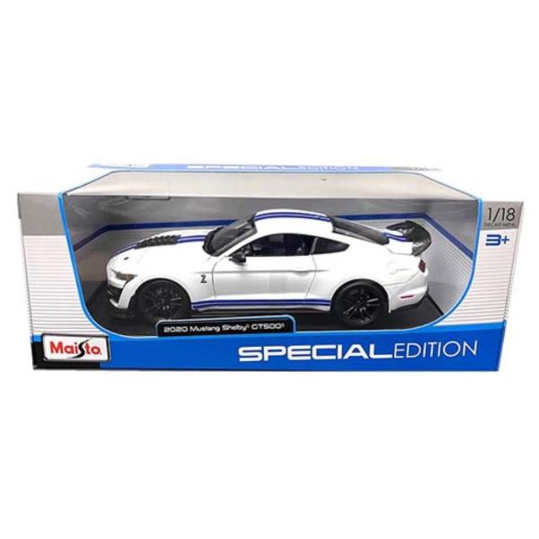 ミニカー 2020 シェルビー GT500 白/青特別モデル フォード