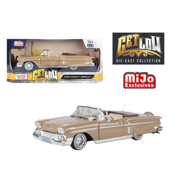 ミニカー 1/24 MOTORMAX 1958 シボレー インパラ ローライダー