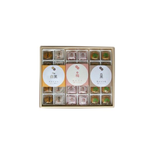 一口まんじゅう詰め合わせAセット（かさどさん・梅まんてん・ 笠掛けの松）【内容量】各10個入り×3【原材料】　かさどさん：砂糖、製あん、黒糖、小麦粉、水飴、カラメル／膨張剤　梅まんてん：生餡、小麦粉、砂糖、卵、バター、乳等を主要原料とする食...