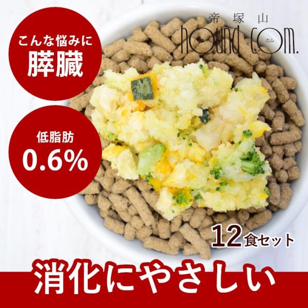 愛犬用 手作りごはん 低脂肪 膵臓にやさしい 低リン 犬 腎臓 フード 消化にやさしい玄米とムネ肉のリゾット 6個セット ハウンドカム食堂 冷凍便