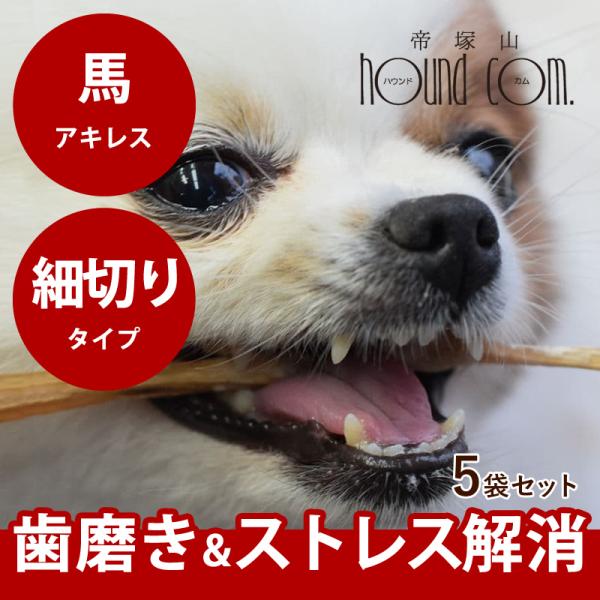 犬用 ガム 無添加 安心 おやつ 低脂肪 ジャーキー 馬アキレス 細切り 60g 5袋セット