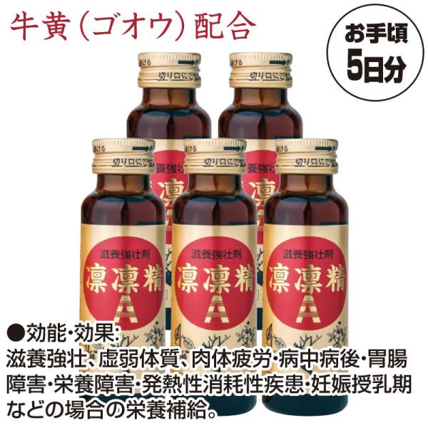 凛凛精A内服液 5本 牛黄 ゴオウ 強壮 パワー 栄養 ドリンク 疲労 疲れ 【第2類医薬品】 - 宝力本舗公式