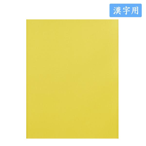 色画仙紙 漢字用色画仙紙　万里　染　カラシ　半切１０枚入　漢字用加工紙　色画仙紙　