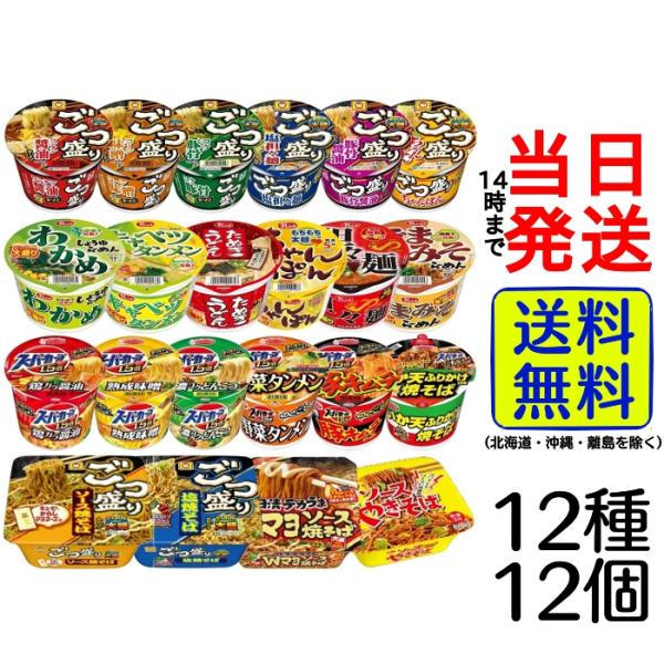 大人気 大盛り カップラーメン 12種12個 詰め合わせ 季節商品など写真以外の商品が入る場合もございます