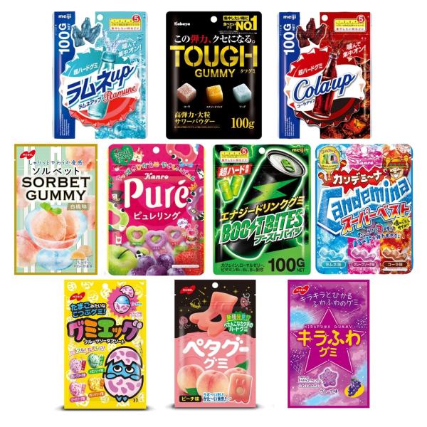 Kabaya グミ 10種 売れ筋 詰め合わせセット ハードグミ : カップ Kabaya グミ 10種 売れ筋 詰め合わせセット ハードグミ : カップ