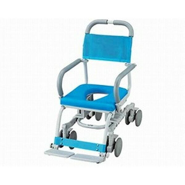 個人宅への配不可】シャワーラク 4輪自在 O型穴有りシート SWR-130  