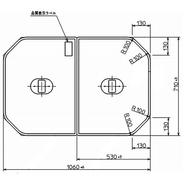 TOTO ӂӂ  1060×710mm PCF1110R#NW1CӂECt^Ett^