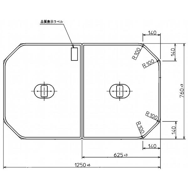 TOTO ӂӂ ̃z[[oX 1250×760mm PCF1310R#NW1CӂECt^Ett^