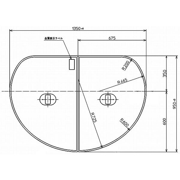 TOTO ӂӂ lIGNZgoX 1350×950mm PCF1430R#NW1CӂECt^Ett^