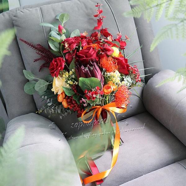 送料無料 ウエディングブーケ ブートニア 手首の花 結婚式 ローズ 造花 ローズ 造花 ウェ 手首の花 ディング用 アレンジメント 花嫁 披露宴 安い 手作り キット ブライダルブーケ Fh03 豊盛商事