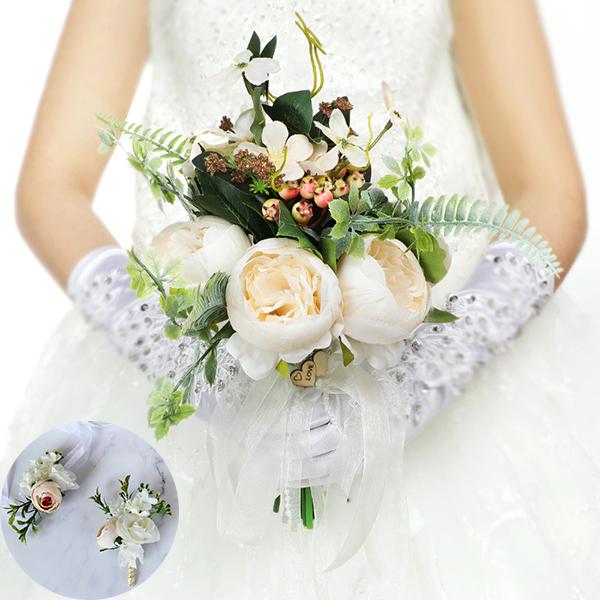 送料無料 22新品 ウエディングブーケ 花束 花飾り 結婚式 バラ造花 ウェディング用 アレンジメント 花嫁 披露宴 手作り キット ブライダルブーケ Fh113 豊盛商事 通販 Yahoo ショッピング