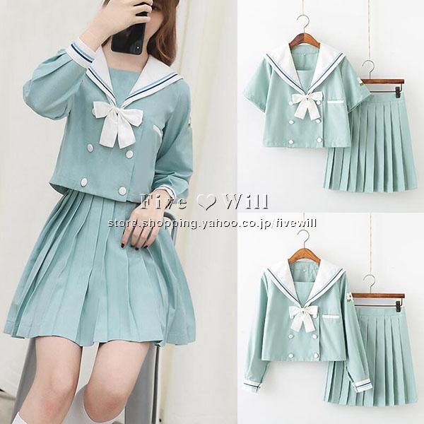 送料無料 女子高校制服セーラー服シャツフリルスカート長袖 半袖女の子セーラー服スカート制服スクールウェア卒業式 入学式コスチュームパーティグッズ Fxqxszf360 豊盛商事 通販 Yahoo ショッピング