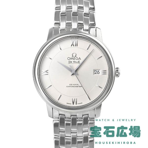 オメガ OMEGA 腕時計 デ・ヴィル 424.10.33.20.55.002 6ポイント ダイヤインデックス ホワイトシェル文字盤 ローマンインデックス デイト SS 自動巻き 【箱・保付き】 【中古】 オメガ - デ ヴィル | OMEGA | 424.10.37.20.04.001 | SS 白文字盤