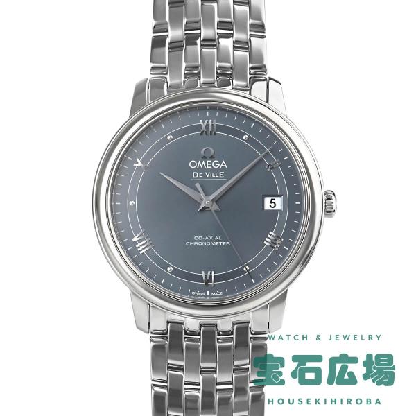オメガ OMEGA 腕時計 デ・ヴィル 424.10.27.60.56.002 6ポイント ダイヤインデックス グレー文字盤 SS クオーツアナログ 【箱・保付き】 【中古】 オメガ OMEGA 腕時計 デ・ヴィル 424.10.27.60.56.002 6ポイント