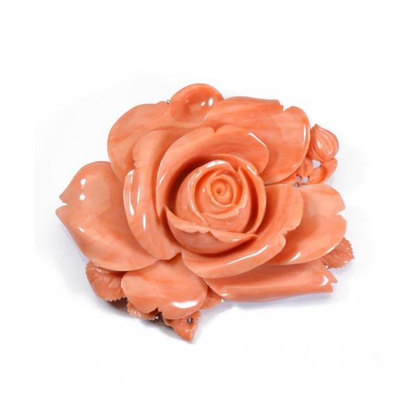 薔薇　珊瑚　ブローチ&帯留め 0_4258588c1d10e9e113997dbf462d