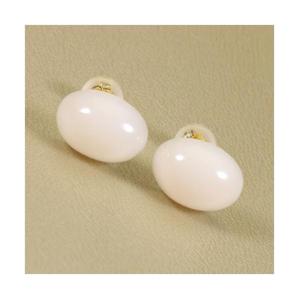 宝石珊瑚のSANSUI 赤ボケ珊瑚 ピアス K18 イエローゴールド 無染色 